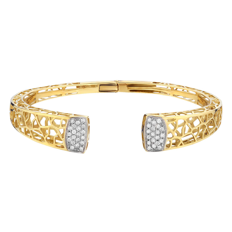 Lattice Elegance Diamond Cuff Bracelet-Diamond-Bijoux Village Fine Jewellers