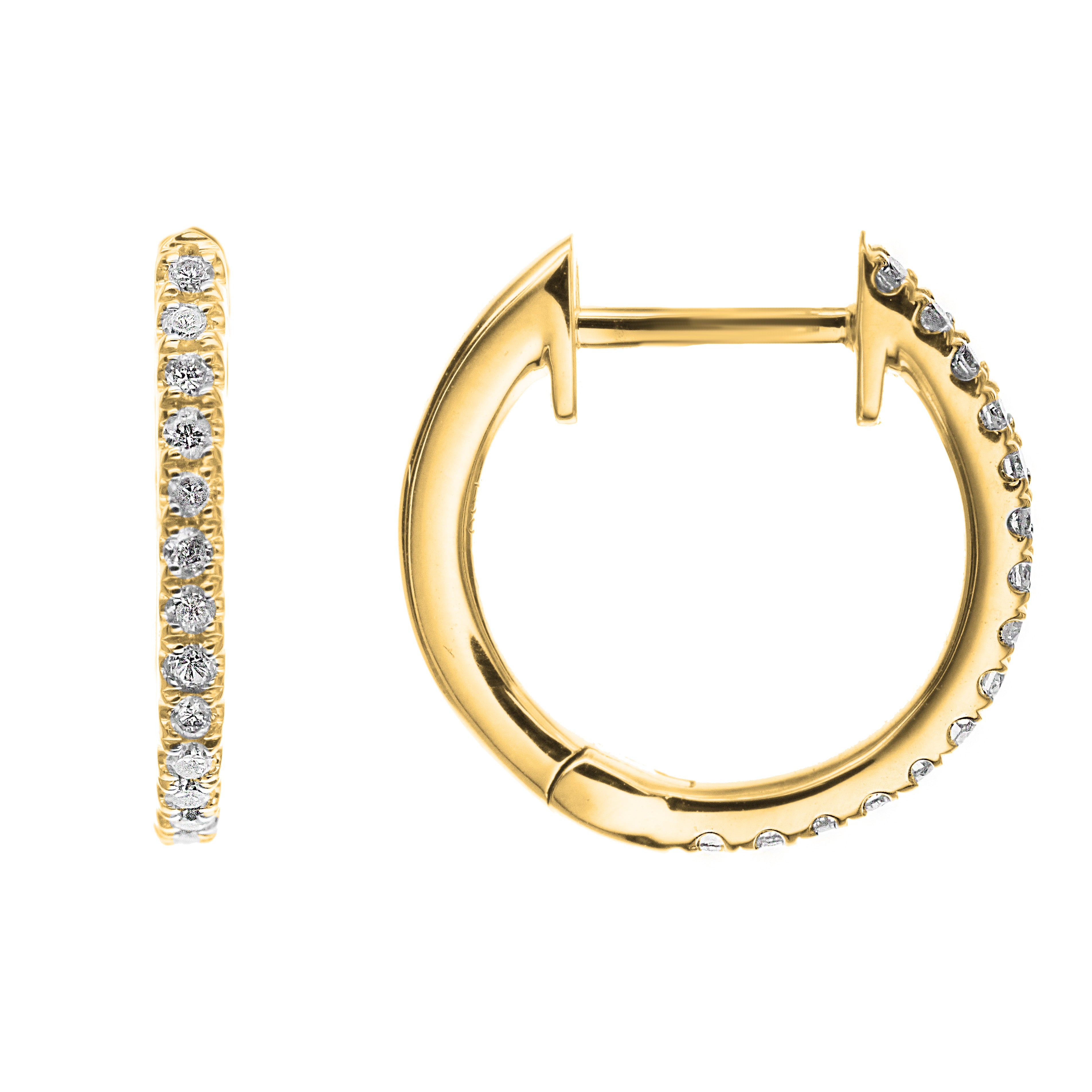 0.19 CT Diamond Hoop Earrings-Bijoux Village Fine Jewellers