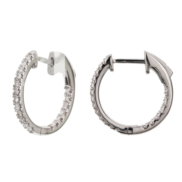 0.25 CT Diamond Hoop Earrings