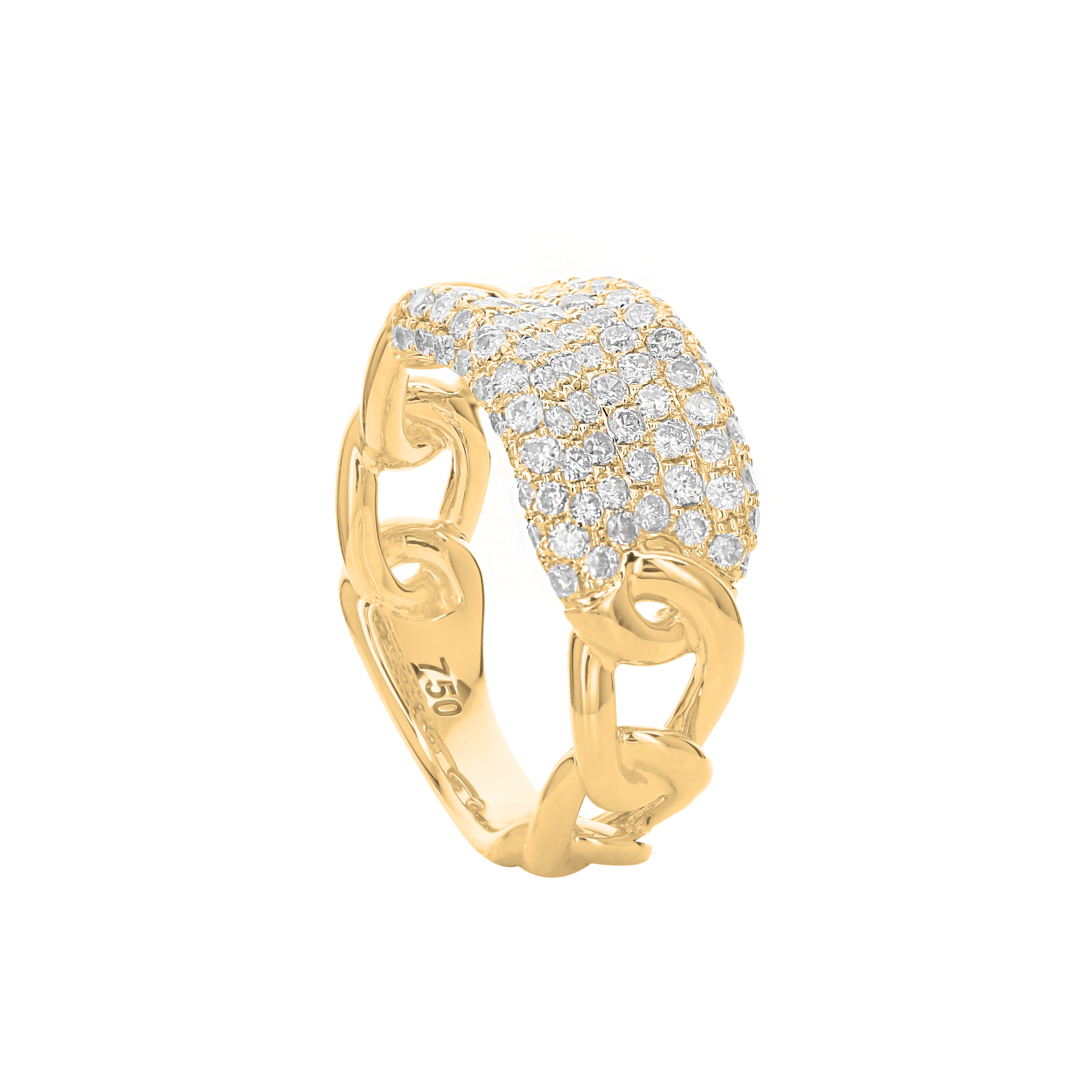 Pavé Diamond Link Ring-Bijoux Village Fine Jewellers