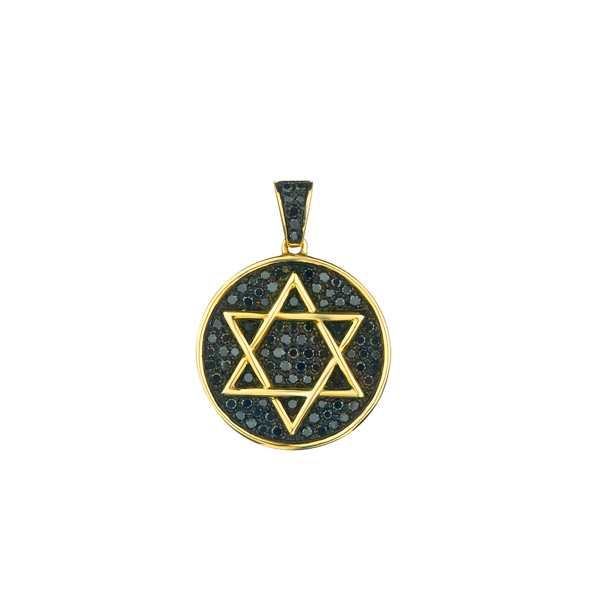 Star of David Pendant with Black Diamonds-14 Karat-Bijoux Village Fine Jewellers