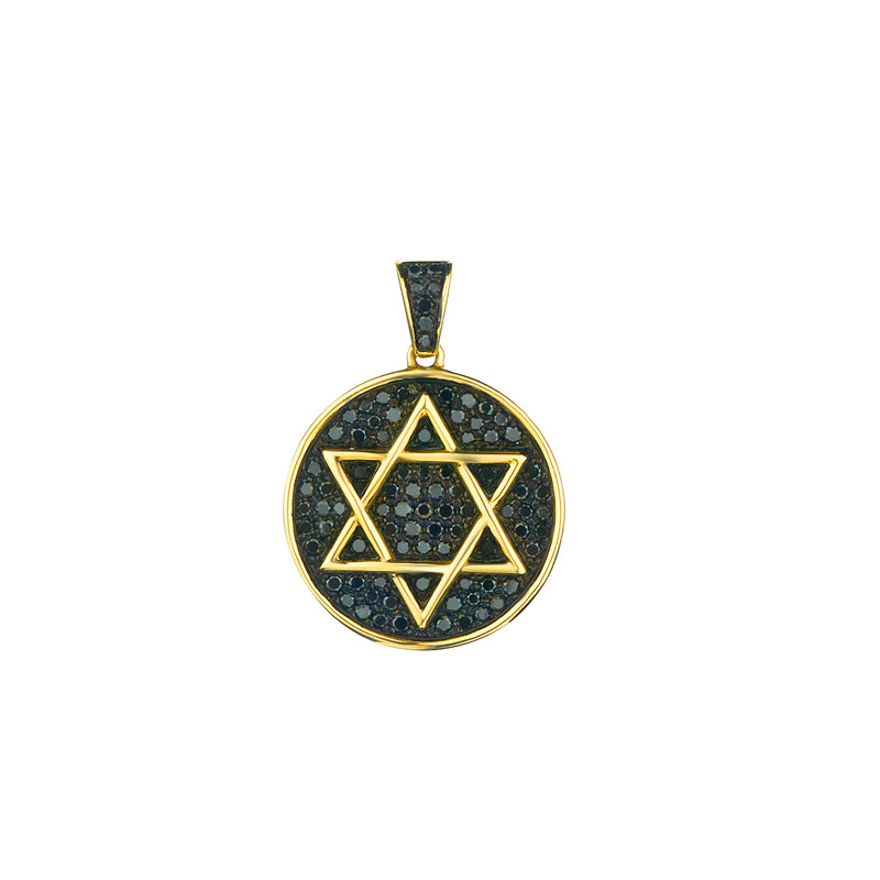 Star of David Pendant with Black Diamonds-14 Karat-Bijoux Village Fine Jewellers