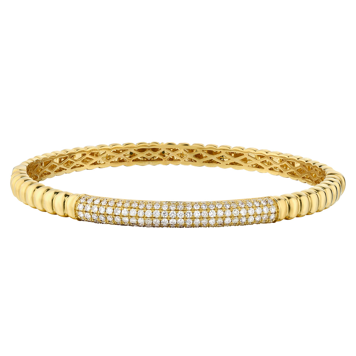 Diamond Pavé Flexible Bangle-18 Karat-Bijoux Village Fine Jewellers