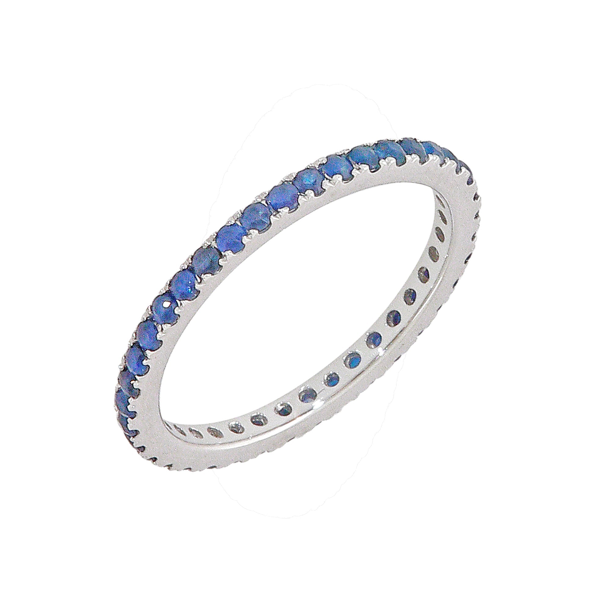Blue Sapphire Eternity Band-14 Karat-Bijoux Village Fine Jewellers