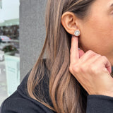 Diamond & Mother of Pearl Earrings-14 Karat-Bijoux Village Fine Jewellers