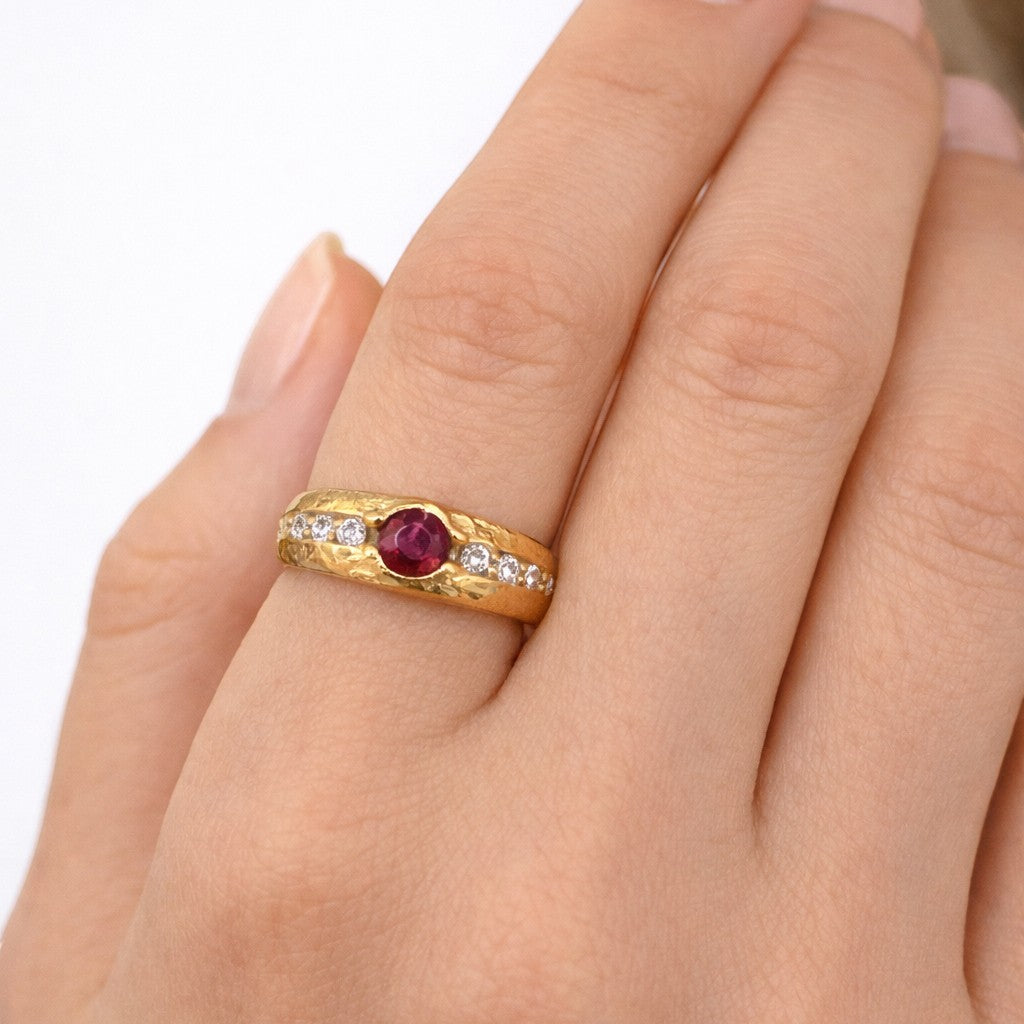 Estate Ruby & Diamond Ring-Bijoux Village Fine Jewellers