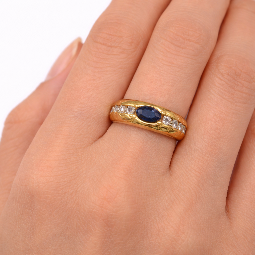 Estate Sapphire & Diamond Ring-Bijoux Village Fine Jewellers