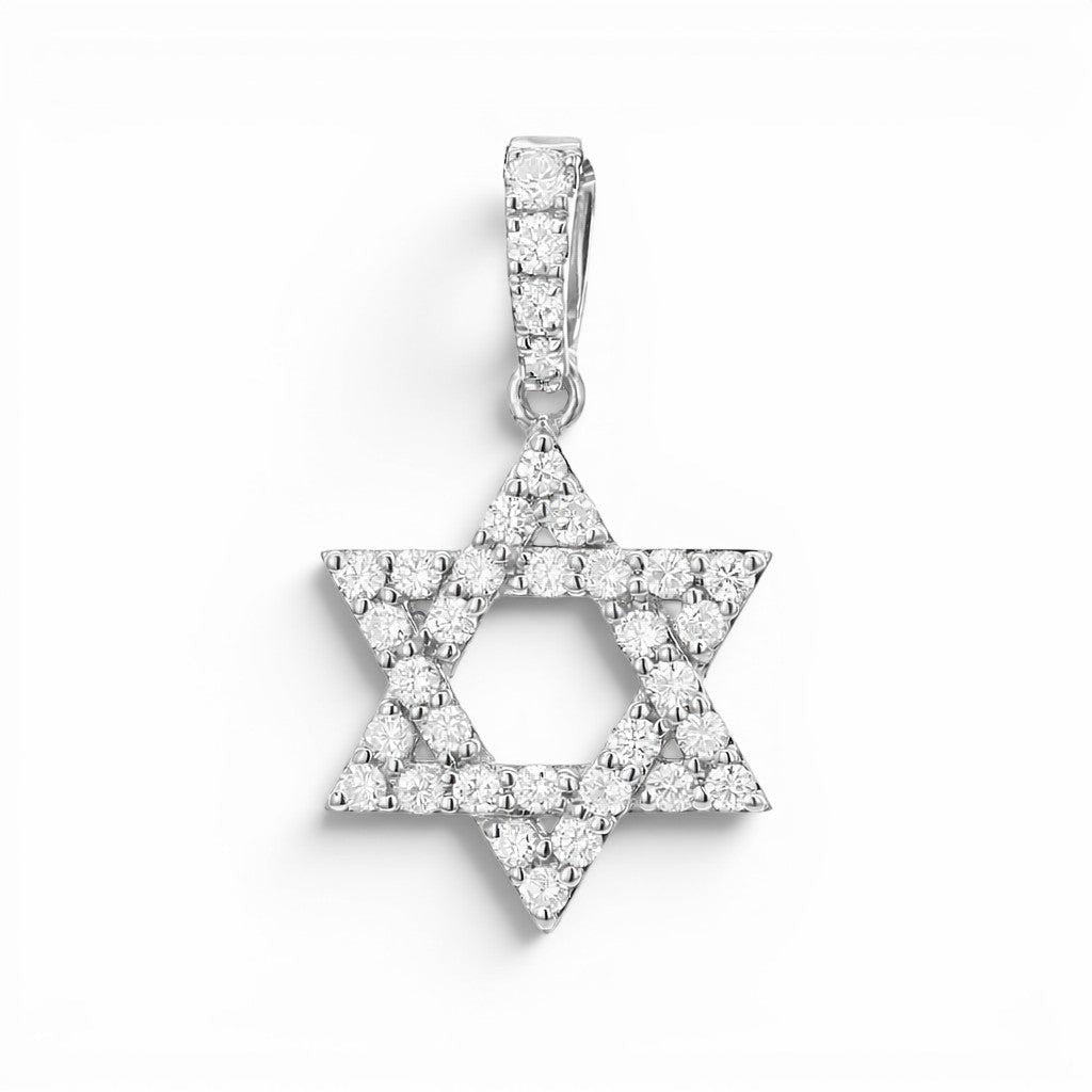 Diamond Star of David Pendant (0.20 CTs)-Bijoux Village Fine Jewellers