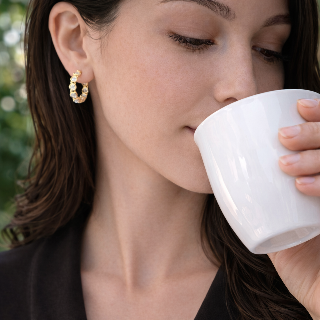 Round Brilliant Diamond Hoops-Diamond Earrings-Bijoux Village Fine Jewellers