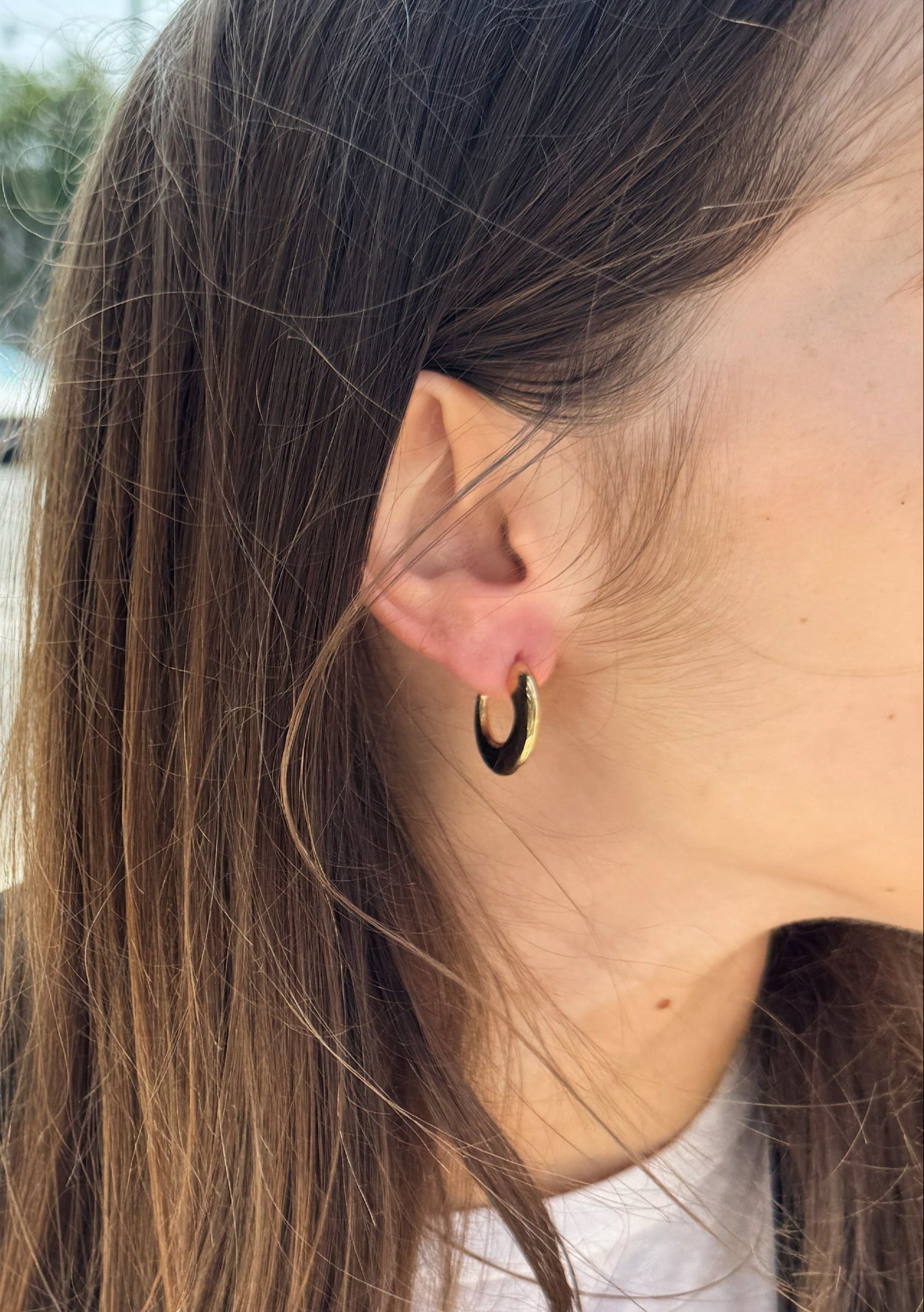 Classic Bold 14K Yellow Gold Hoop Earrings-Bijoux Village Fine Jewellers