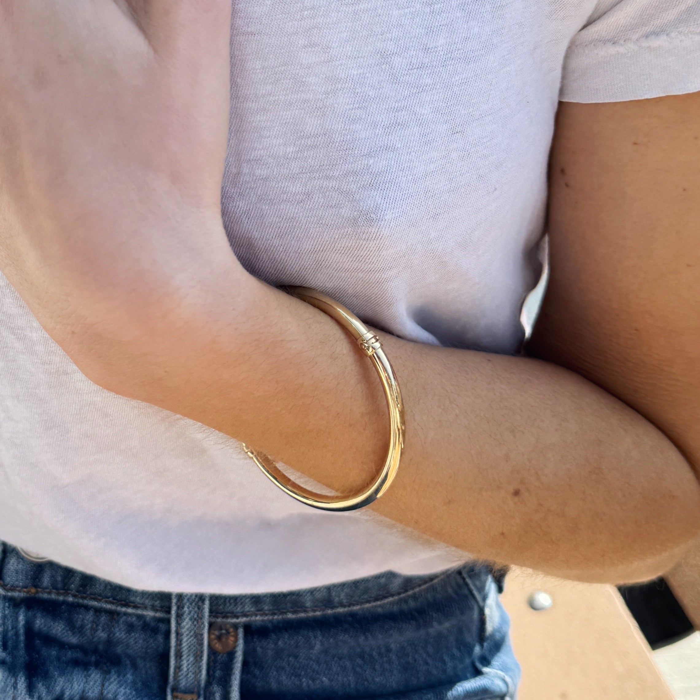 Classic Yellow Gold Bangle-Bijoux Village Fine Jewellers