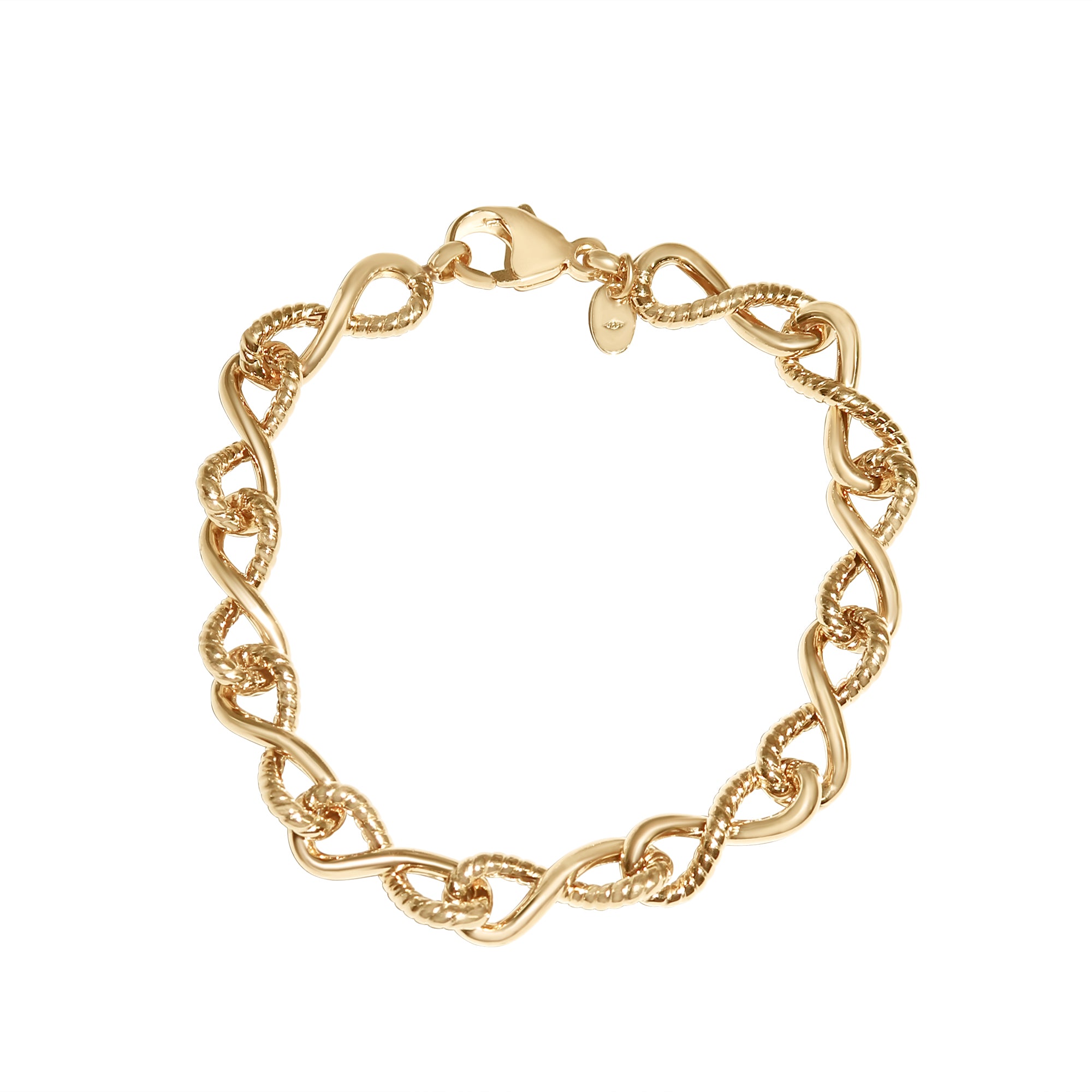 Yellow Gold Twisted Link Bracelet-14 Karat-Bijoux Village Fine Jewellers