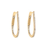 Oval Huggie Diamond Earrings-18 Karat-Bijoux Village Fine Jewellers
