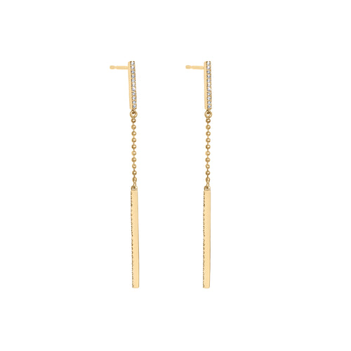 18 Karat Yellow Gold Studs with .11 CTs Diamonds-Earrings-Bijoux Village Fine Jewellers