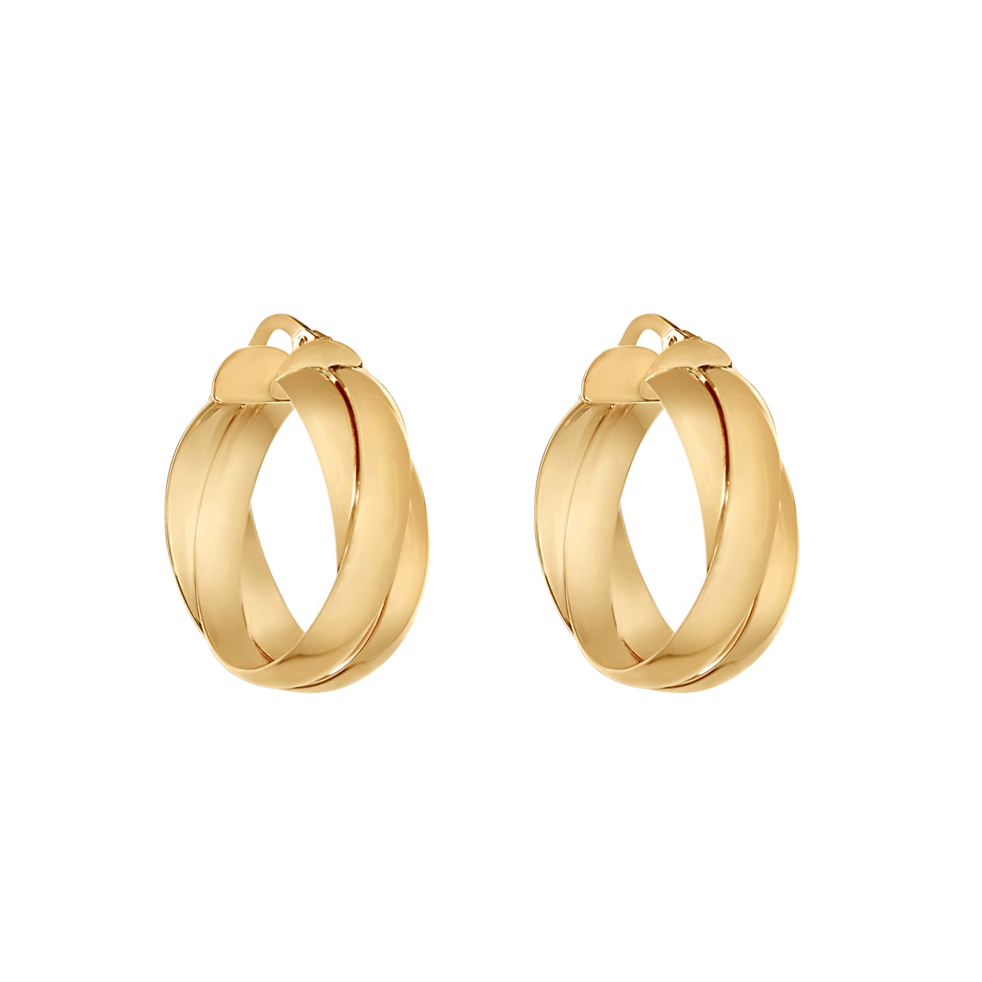 Triple-Band Hoop Earrings-10 Karat-Bijoux Village Fine Jewellers