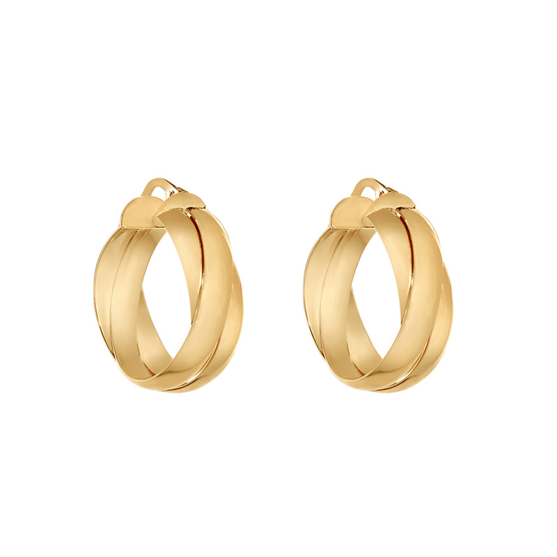 Triple-Band Hoop Earrings-10 Karat-Bijoux Village Fine Jewellers