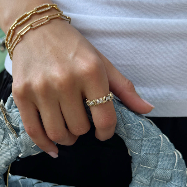 Crown Claw Diamond Eternity Band-Bijoux Village Fine Jewellers