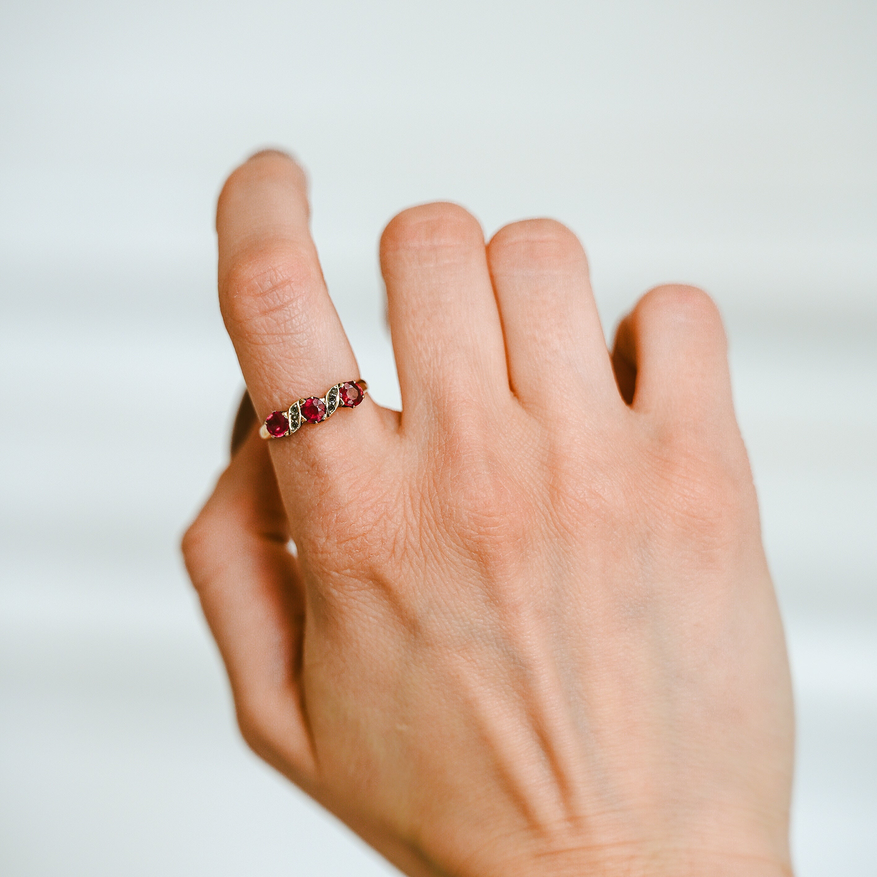 Antique Ruby Twist Ring-Bijoux Village Fine Jewellers