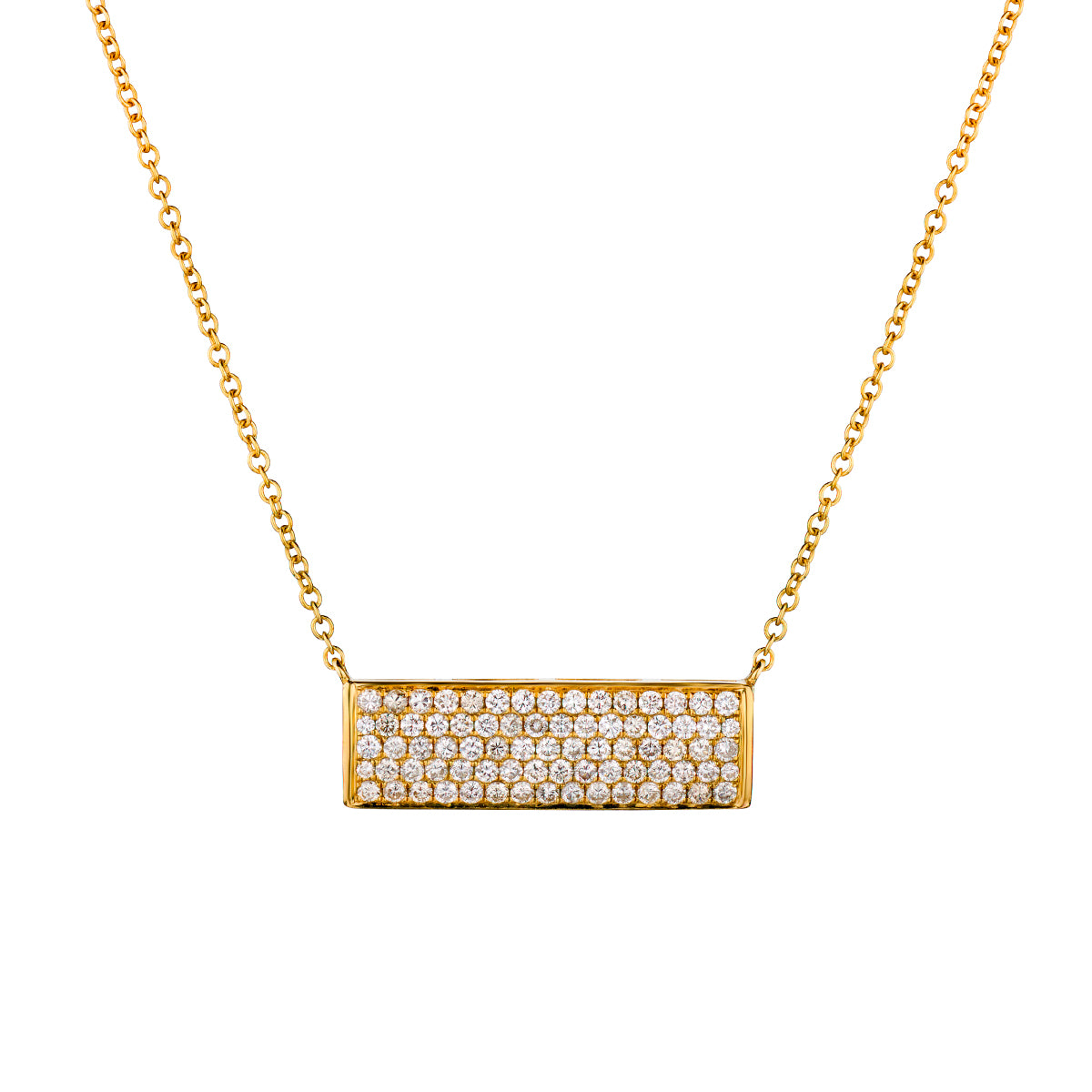 Diamond Pavé Bar Necklace – 1.39 CTs-Bijoux Village Fine Jewellers