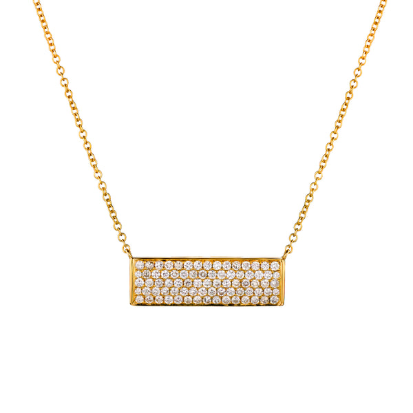 Diamond Pavé Bar Necklace – 1.39 CTs-Bijoux Village Fine Jewellers