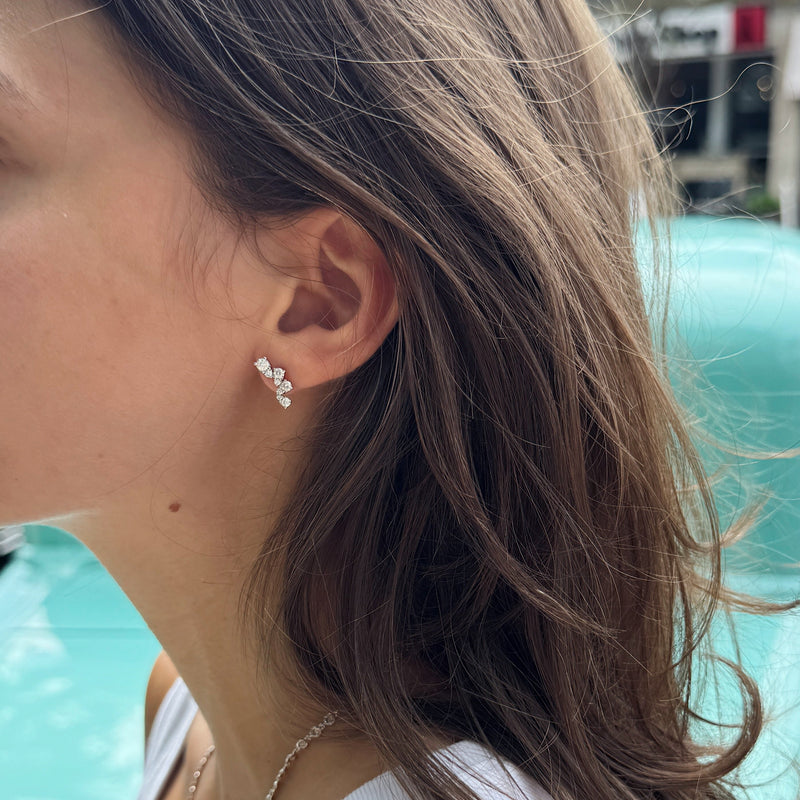 Diamond Staggered Studs-Bijoux Village Fine Jewellers