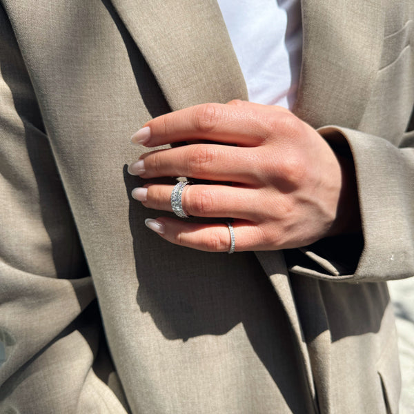 Baguette and Round Diamond Ring-Diamond-Bijoux Village Fine Jewellers