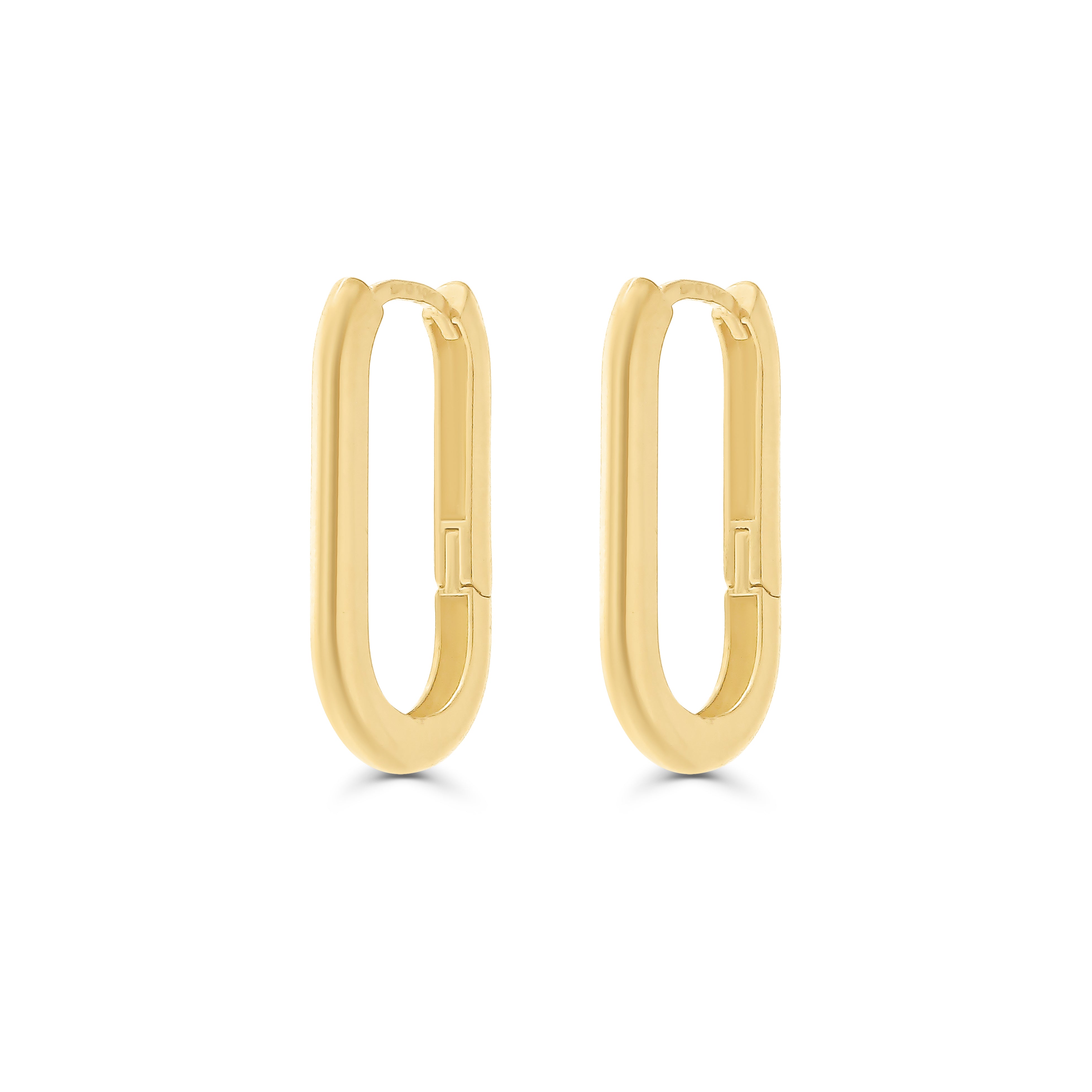 Elongated Huggie Hoops-10 Karat-Bijoux Village Fine Jewellers