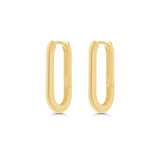 Elongated Huggie Hoops-10 Karat-Bijoux Village Fine Jewellers