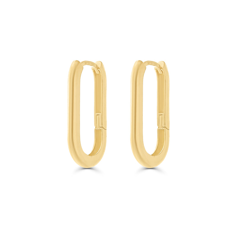 Elongated Huggie Hoops-10 Karat-Bijoux Village Fine Jewellers