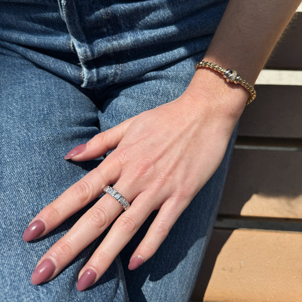 Emerald-Cut Diamond Eternity Band-Bijoux Village Fine Jewellers