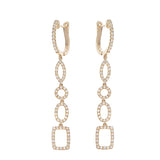 Geometric Diamond Drop Earrings – 1.03 CT-Diamond-Bijoux Village Fine Jewellers