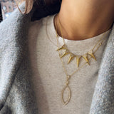 Gold and Diamond Marquise Pendant Necklace-Bijoux Village Fine Jewellers
