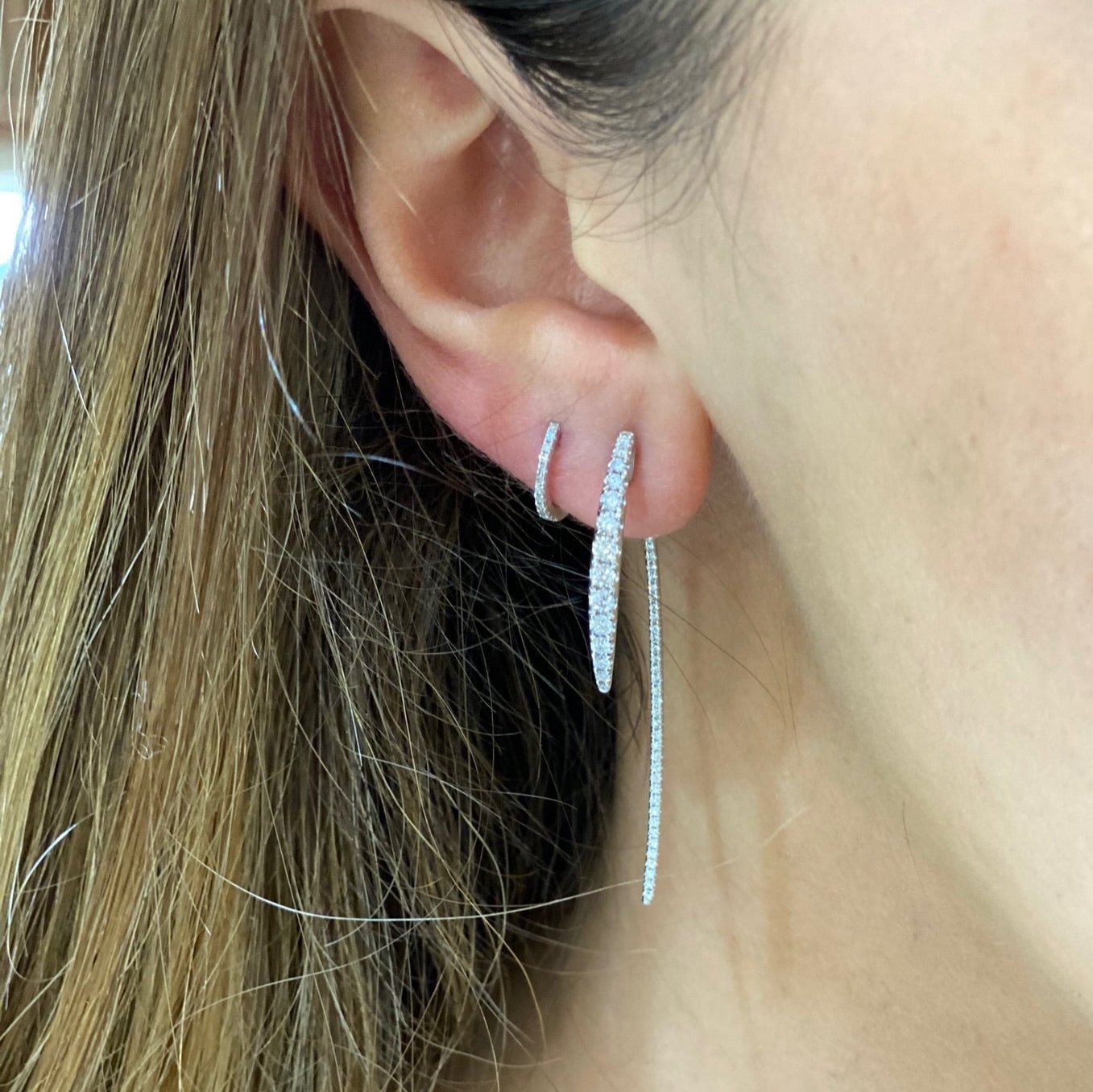 Diamond Drop Earrings – 1.00 CT-Diamond-Bijoux Village Fine Jewellers