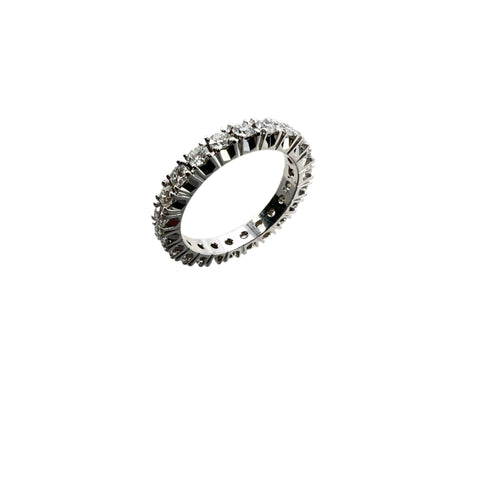 White Gold Diamond Eternity Band-rings-Bijoux Village Fine Jewellers