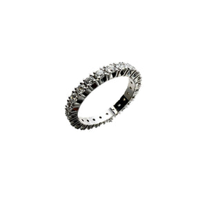 White Gold Diamond Eternity Band-rings-Bijoux Village Fine Jewellers