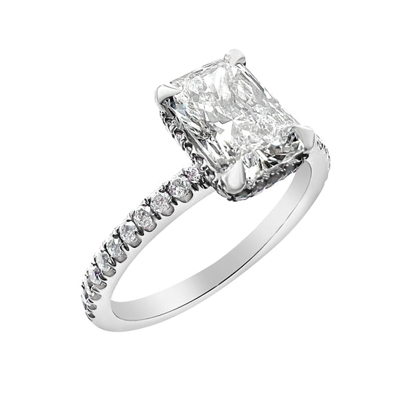 Custom Radiant Cut Diamond Ring-Bijoux Village Fine Jewellers