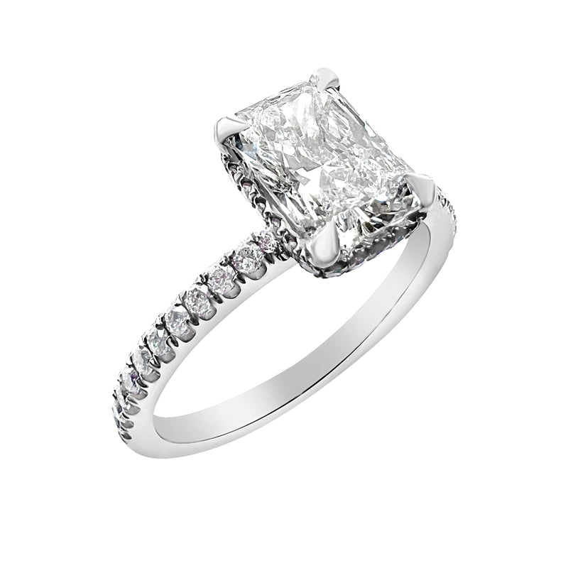 Custom Radiant Cut Diamond Ring-Bijoux Village Fine Jewellers