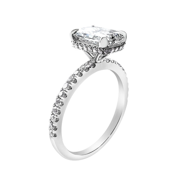 Custom Radiant Cut Diamond Ring-Bijoux Village Fine Jewellers