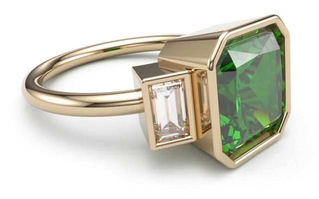 Emerald Luxe Diamond Baguette Ring-Bijoux Village Fine Jewellers
