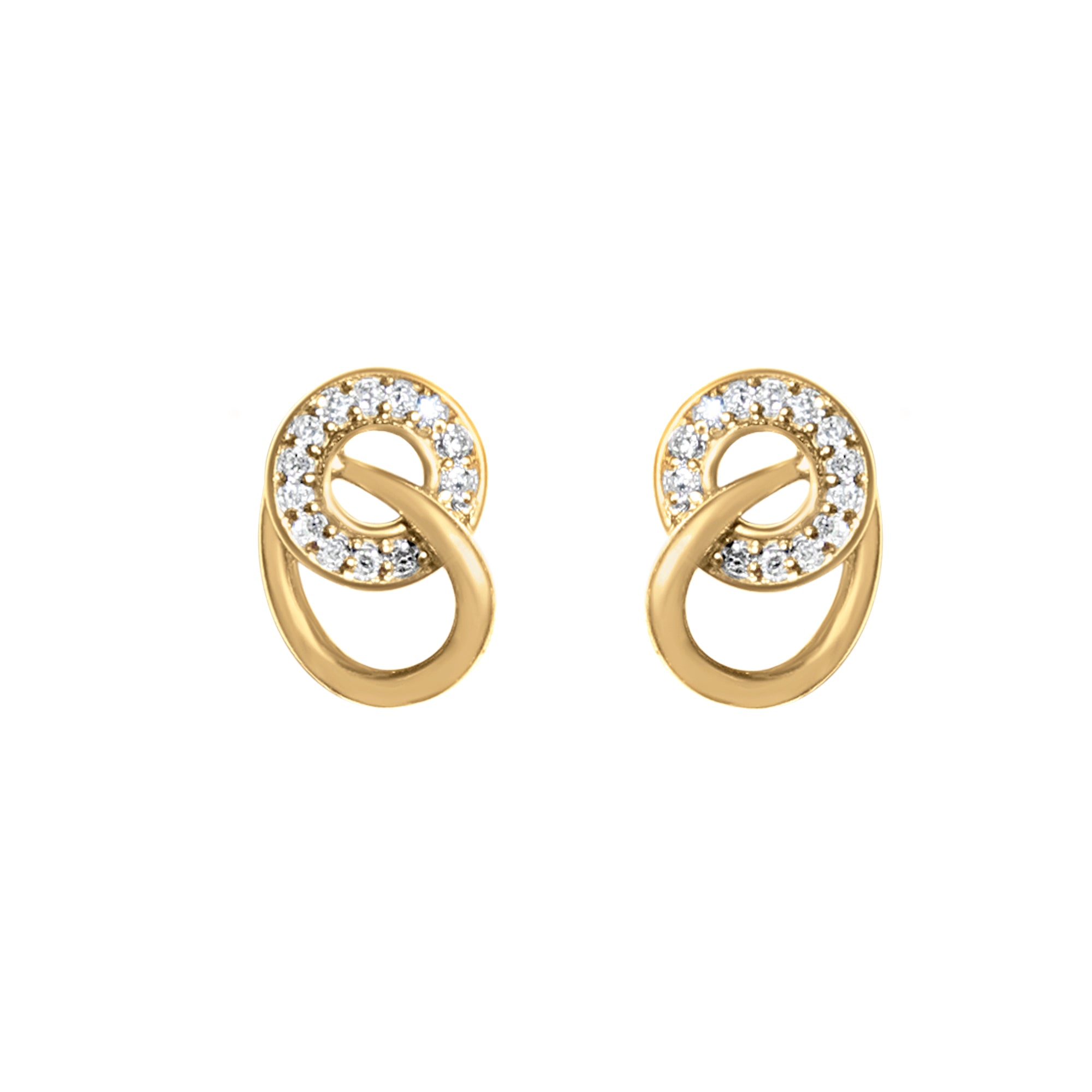 Diamond Loop Earrings-10 Karat-Bijoux Village Fine Jewellers