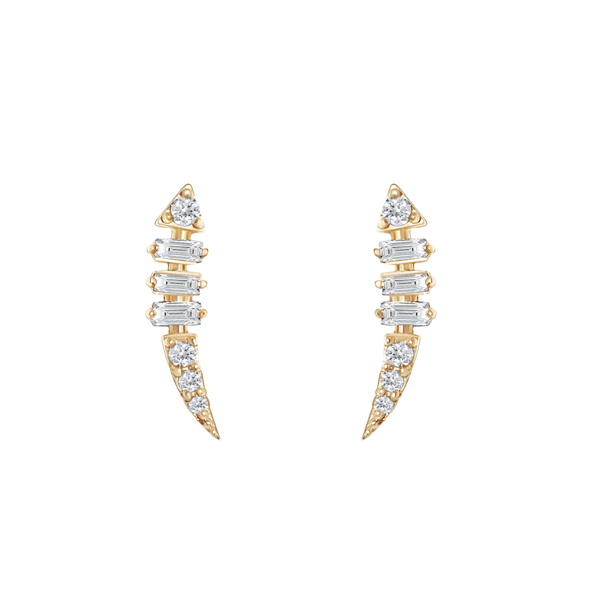 Diamond Climber Earrings-Diamond-Bijoux Village Fine Jewellers
