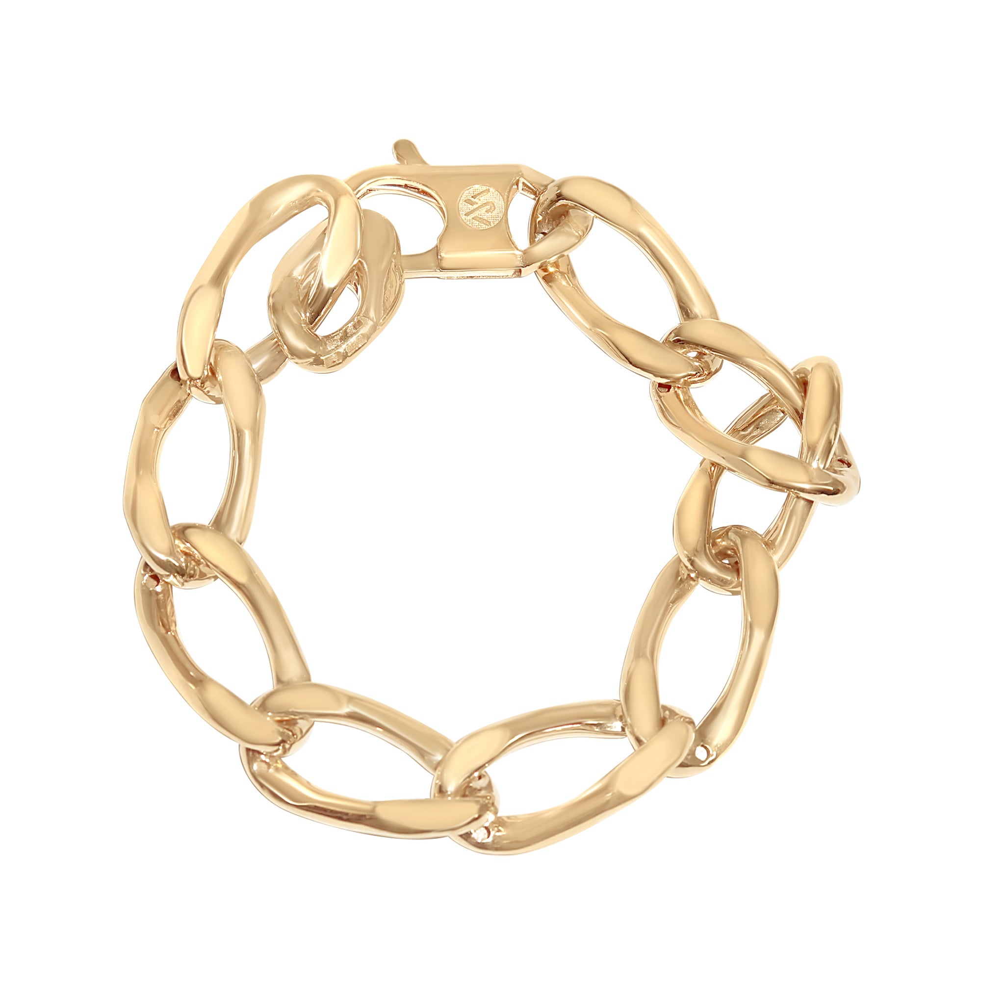 Yellow Gold Chunky Link Bracelet-Bijoux Village Fine Jewellers