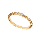 Beaded Diamond Stacking Ring-18 Karat-Bijoux Village Fine Jewellers
