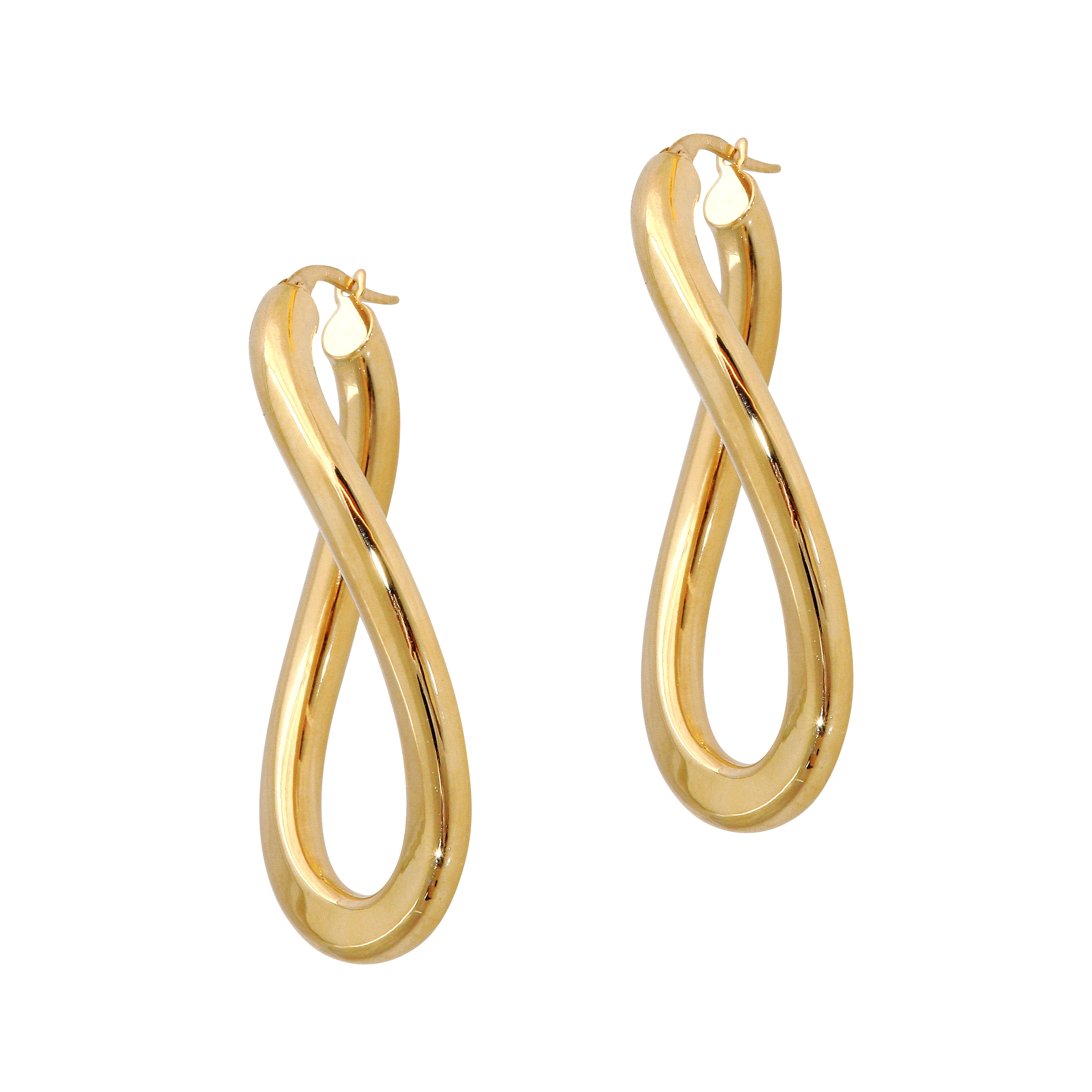 Infinity Twist Hoop Earrings-14 Karat-Bijoux Village Fine Jewellers