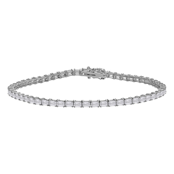 Diamond Baguette Tennis Bracelet-Bijoux Village Fine Jewellers