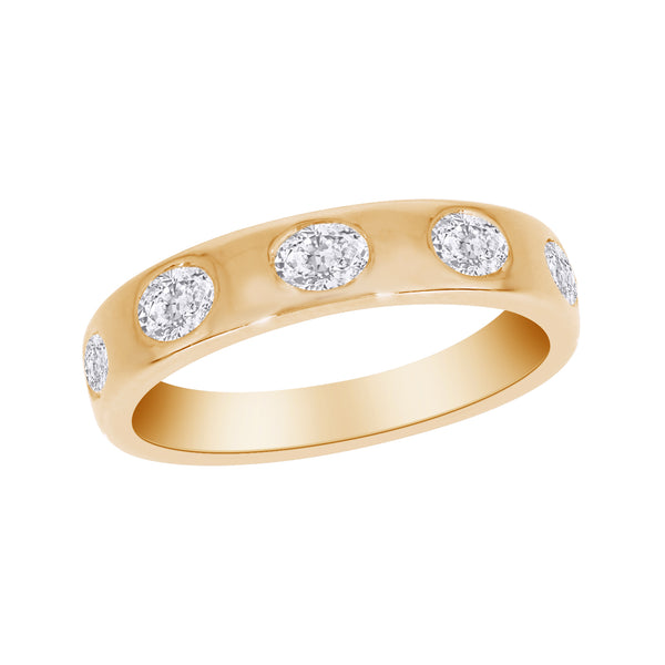 10K Yellow Gold 0.60 CT Lab-Grown Diamond Bezel-Set Band-Bijoux Village Fine Jewellers