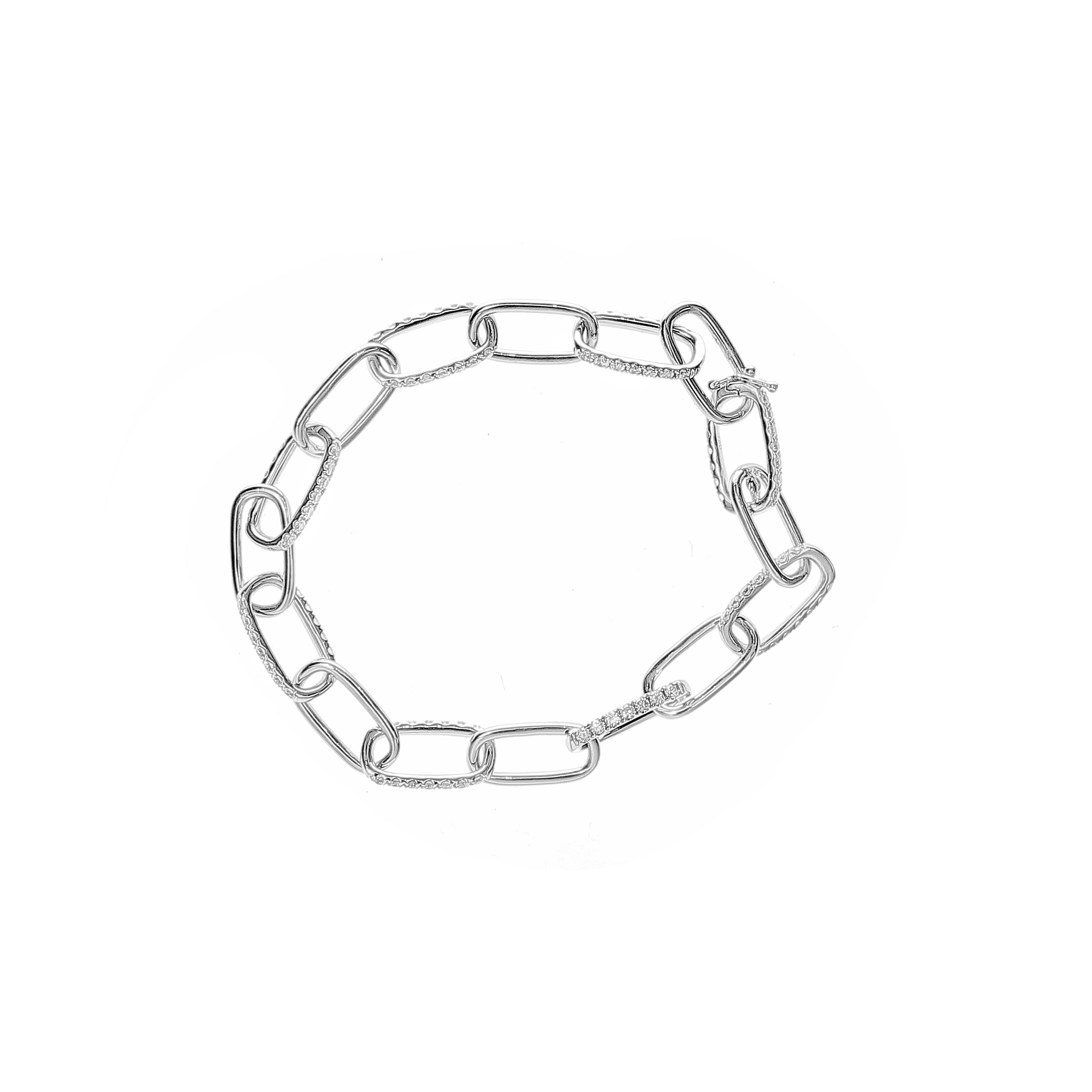 Gold Diamond Paperclip Link Bracelet – 1.68 CT-18 Karat-Bijoux Village Fine Jewellers