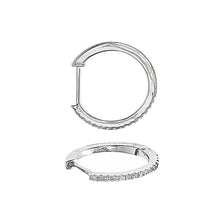 Load image into Gallery viewer, &quot;Novah&quot; - Diamond Hoop Earrings-earring-Bijoux Village Fine Jewellers
