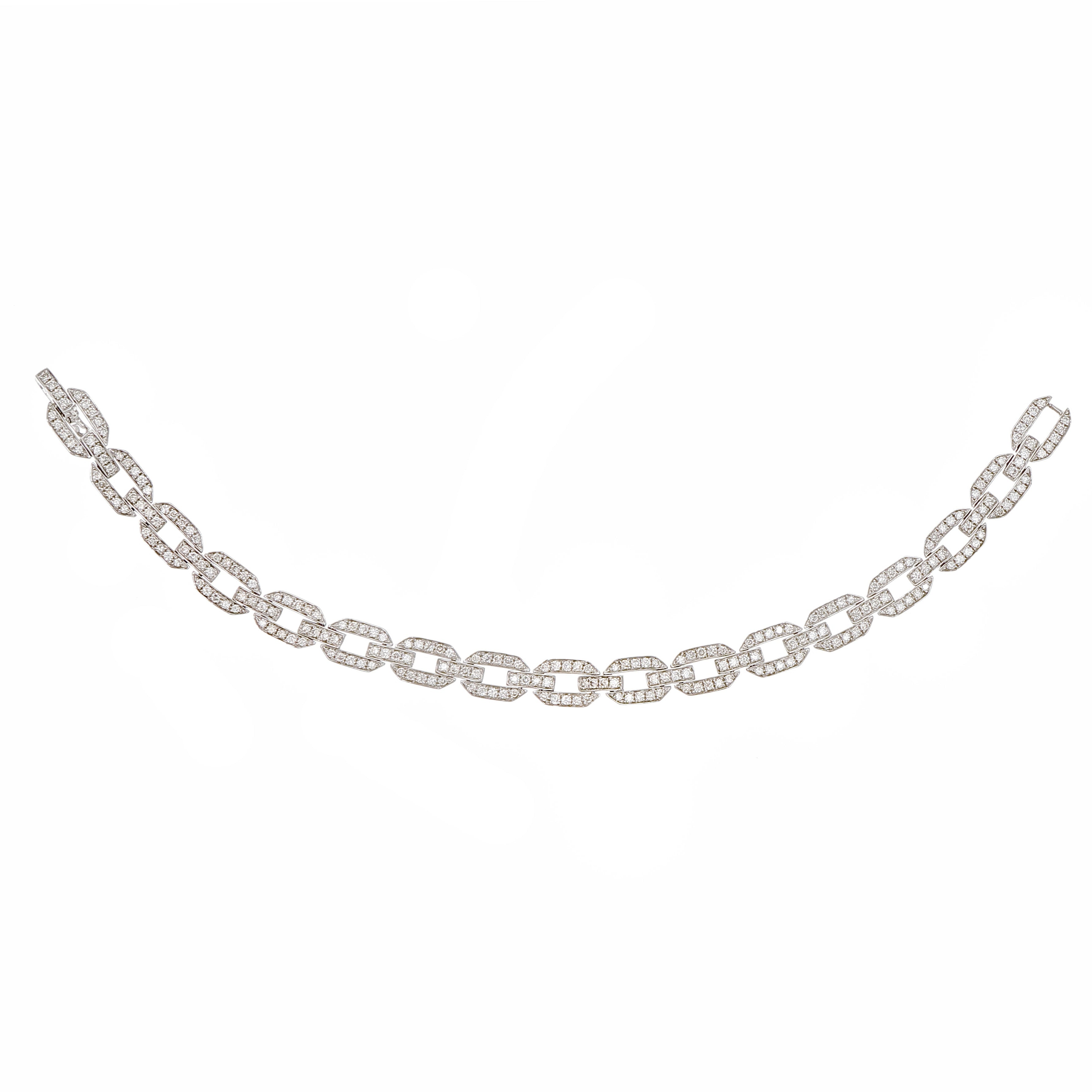 White Gold Diamond Link Bracelet – 2.68ct-Bijoux Village Fine Jewellers