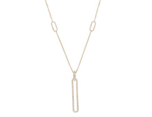 Load image into Gallery viewer, 18 Karat Yellow Gold Paperclip Pendant Chain with 1.88 CTs Diamonds
